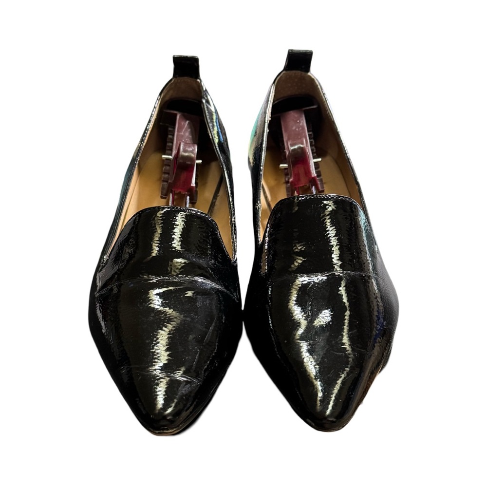 Elegant Black Franco Sarto Patent Leather Loafers